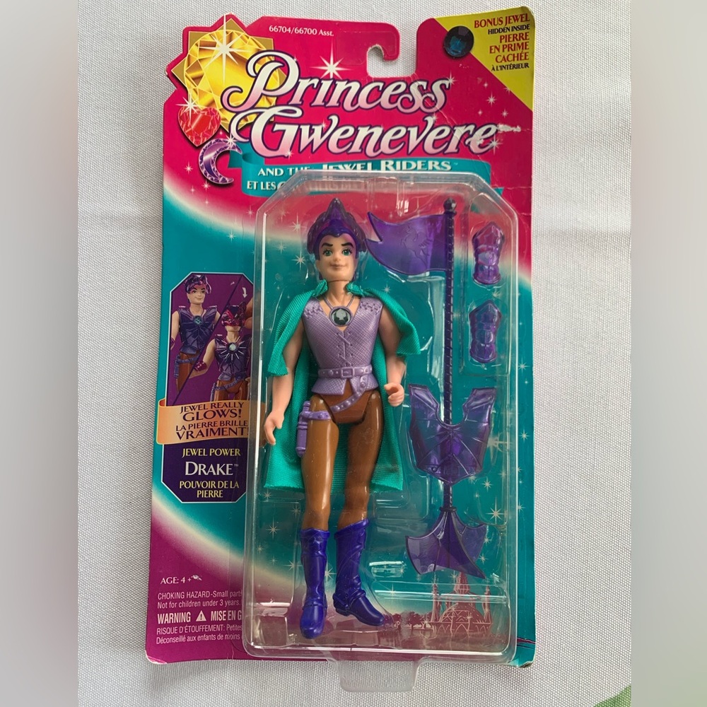 3/$25 1995 Kenner Princess Gwenevere 6.5" DRAKE doll Action Figure Sealed Box